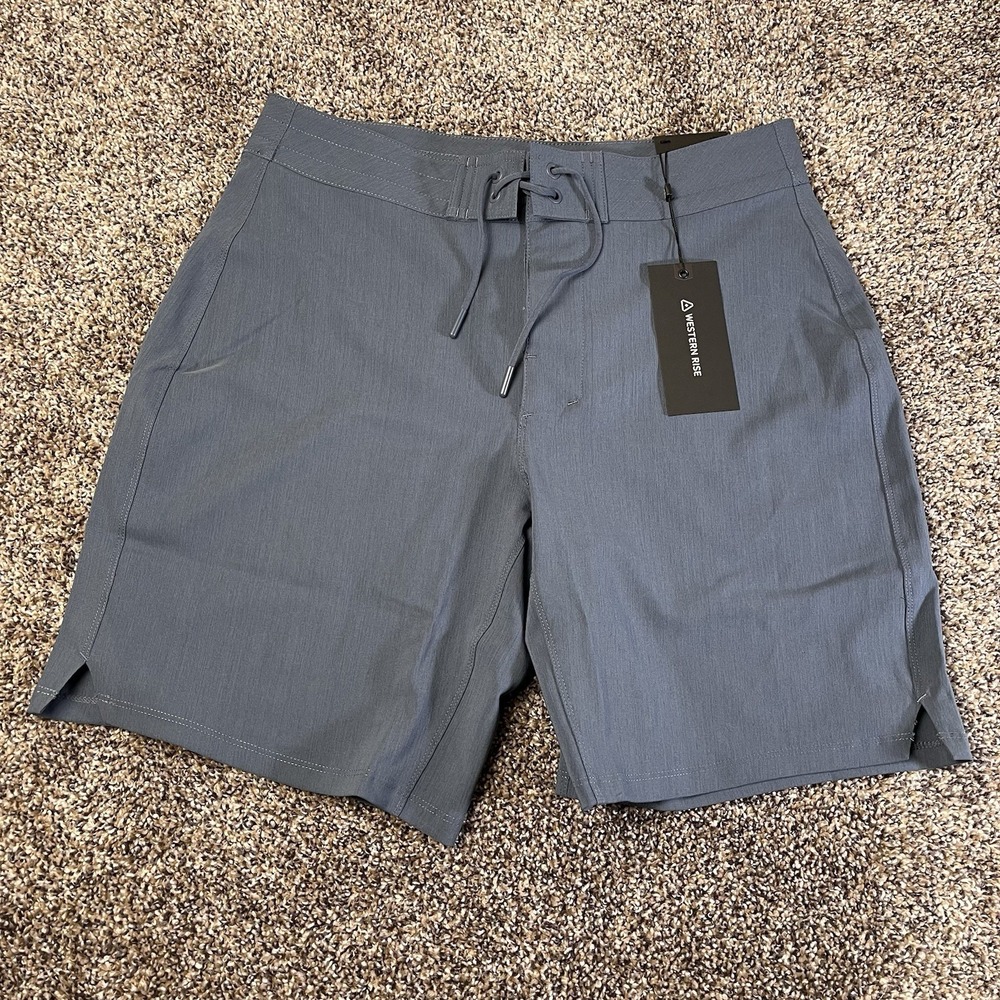 NEW Western Rise Nomad Boardshort Men Size 30 Pacific Blue Drawstring Beach Surf